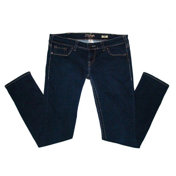 Silver Jeans - AIKO LOW-RISE SKINNY - DARK BLUE DENIM - SST439 - 34X29 - Picture 3 of 11